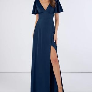 Azazie navy dress